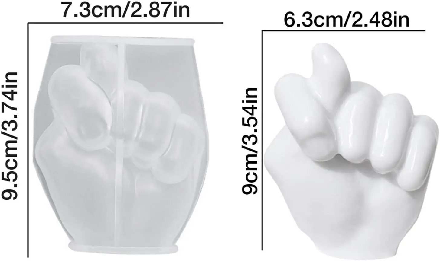 Форма для пальцев | 3D Силиконовая форма в форме руки, легко снимаемая Полупрозрачная Форма для мыла, Совместимая со смолой для Birt 3
